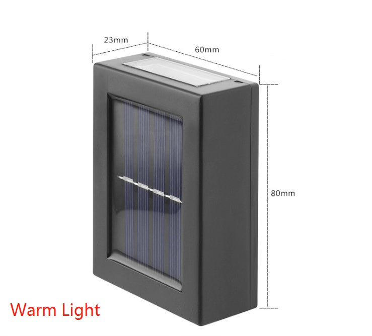 Lampe murale décorative d'extérieur pour jardin, veilleuse solaire