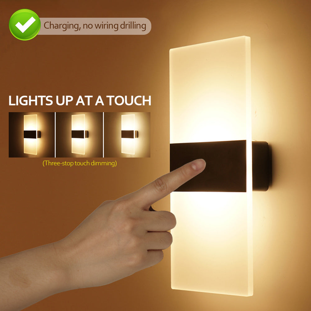 Lampe murale intérieure à chargement USB et détection