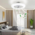 Ventilateur de plafond LED 30 W avec éclairage et télécommande, ampoule E27, plafonnier