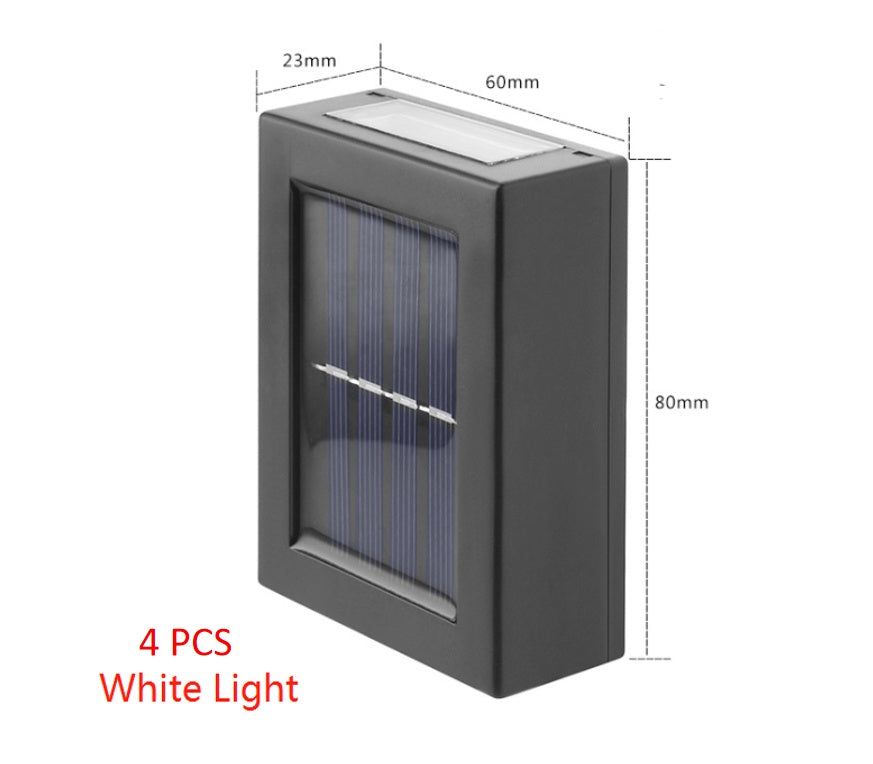 Lampe murale décorative d'extérieur pour jardin, veilleuse solaire