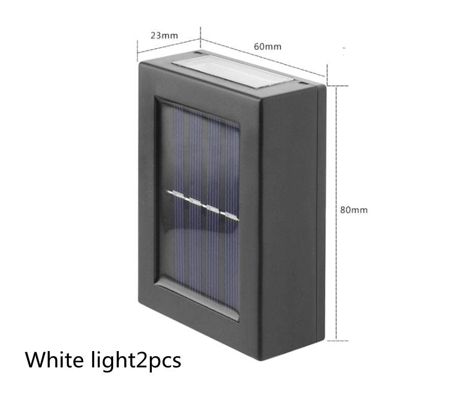 Lampe murale décorative d'extérieur pour jardin, veilleuse solaire