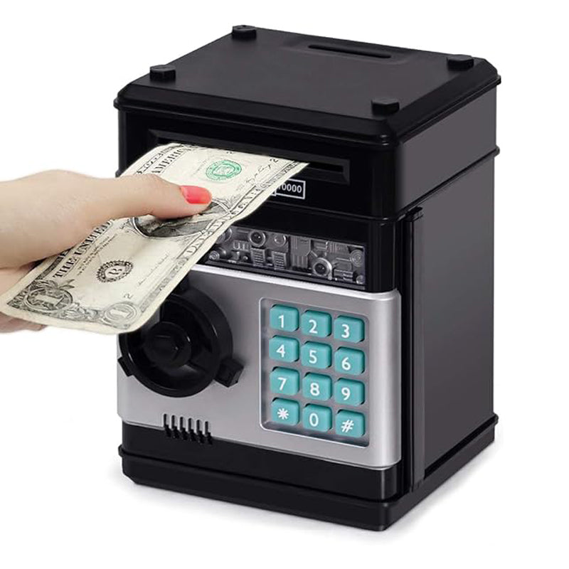 Tirelire électronique, mini distributeur automatique de billets, tirelire à code pour enfants, coffre-fort à motifs.