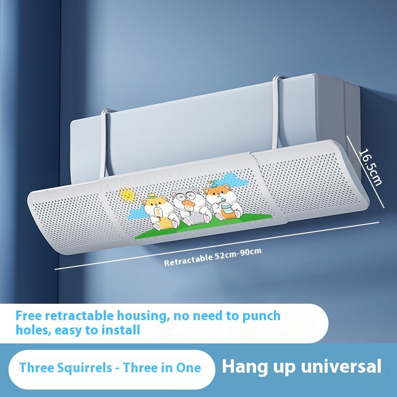 Pare-vent pour climatiseur anti-vent direct, fixation murale universelle, rideau d'air sans installation