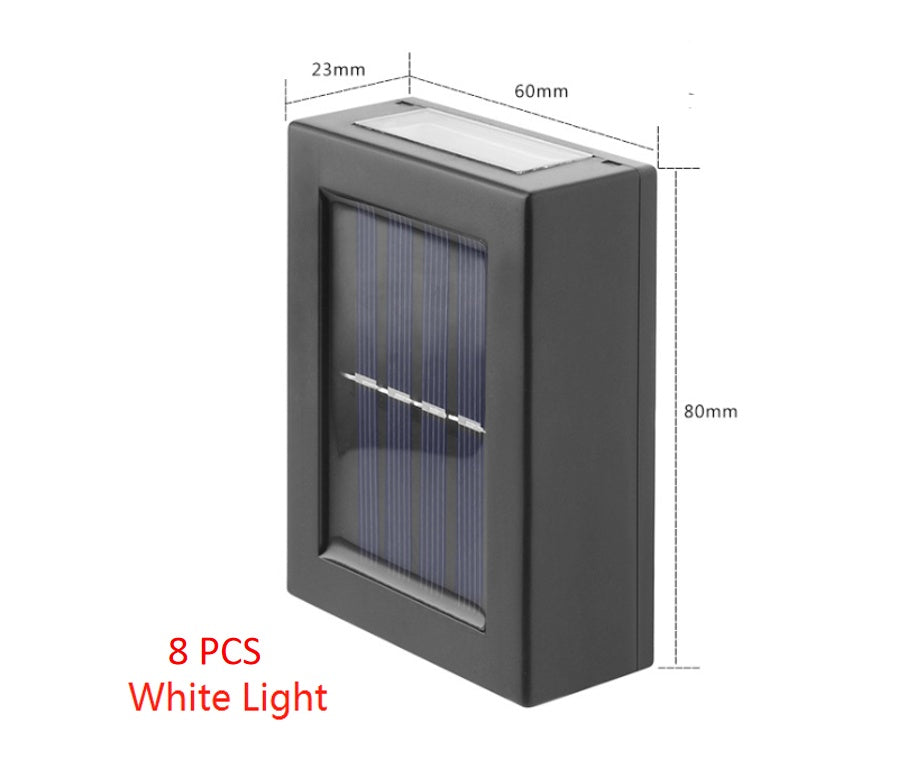 Lampe murale décorative d'extérieur pour jardin, veilleuse solaire