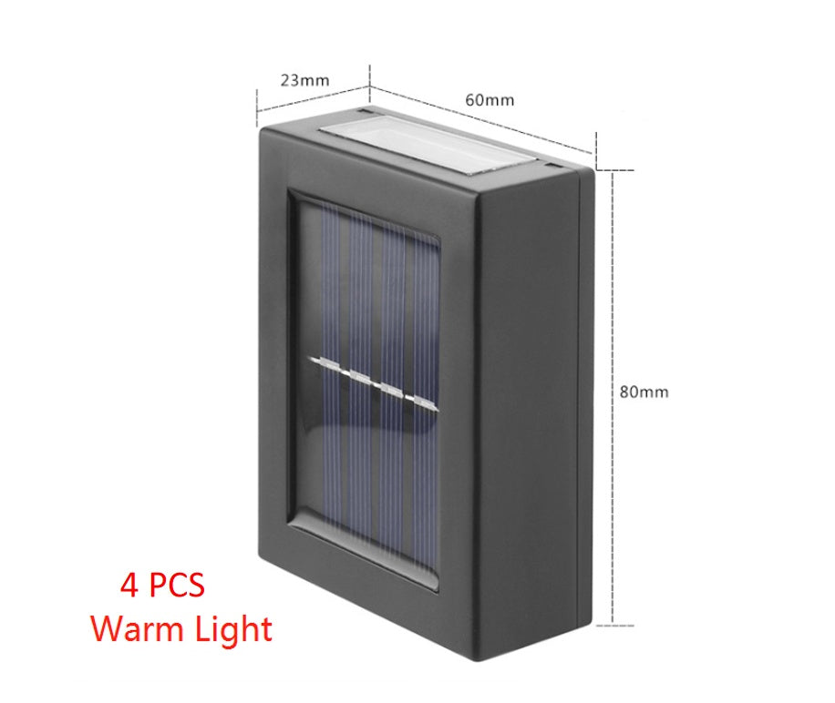 Lampe murale décorative d'extérieur pour jardin, veilleuse solaire