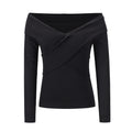 Pull sexy à double col en V, manches courtes et longues, chemise à manches longues