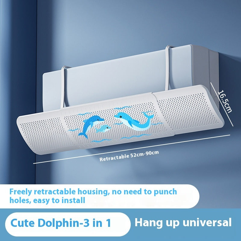 Pare-vent pour climatiseur anti-vent direct, fixation murale universelle, rideau d'air sans installation