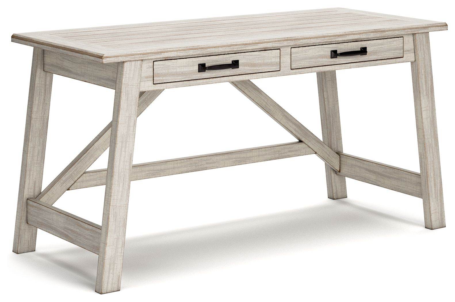 Carynhurst - Bureau à pieds larges pour bureau à domicile - Blanchi