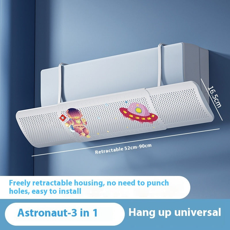 Pare-vent pour climatiseur anti-vent direct, fixation murale universelle, rideau d'air sans installation