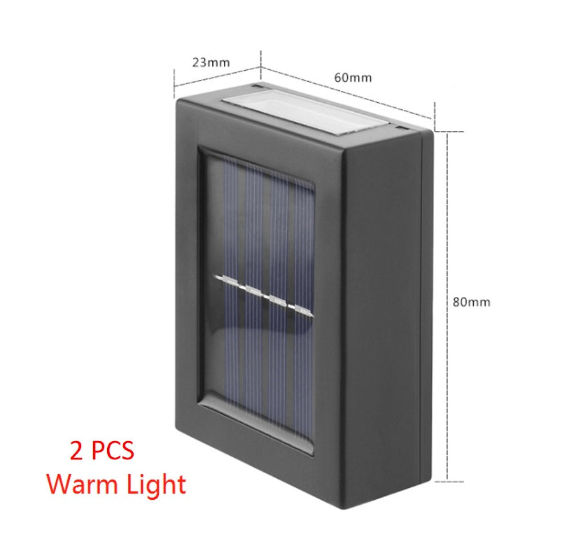 Lampe murale décorative d'extérieur pour jardin, veilleuse solaire