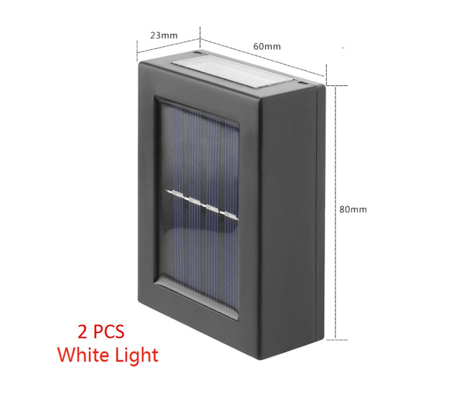 Lampe murale décorative d'extérieur pour jardin, veilleuse solaire