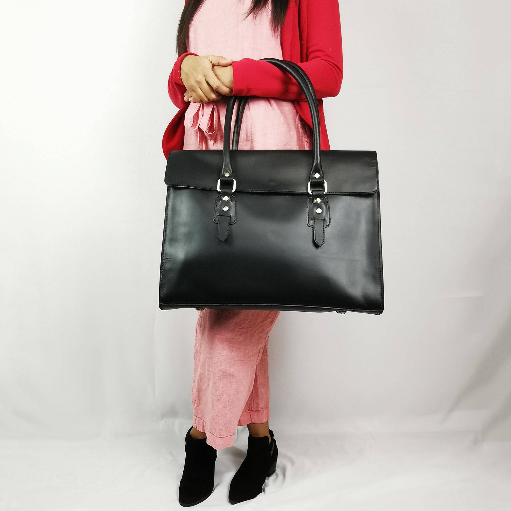 Sac Signature 17", rabat noir