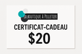 Certificat Cadeau 20.00$