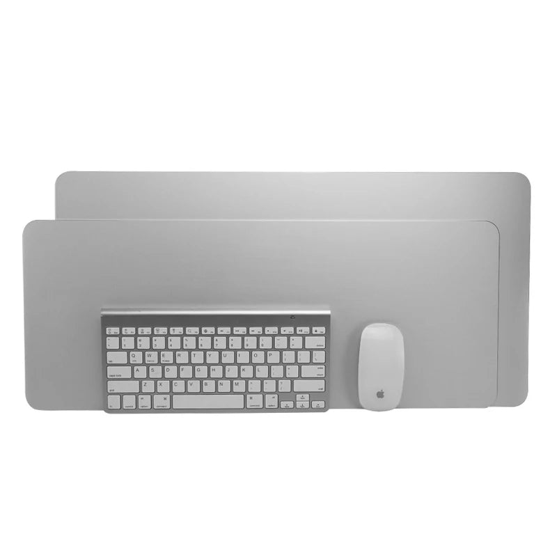 Tapis de souris en aluminium et métal, rigide, lisse et fin, double face, imperméable, pour ordinateur, bureau et maison. Tapis de souris pour gamer, idéal pour les jeux vidéo et la maison.