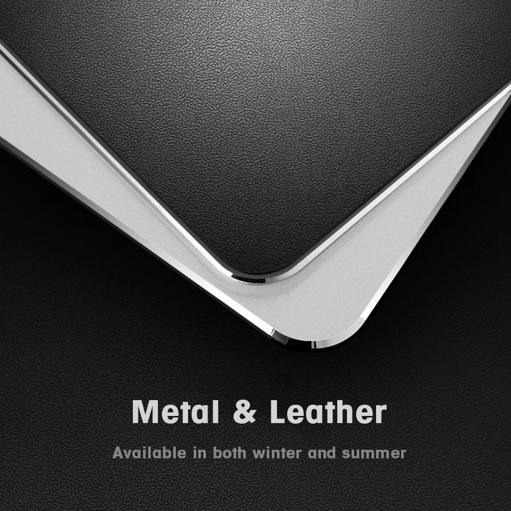 Tapis de souris en aluminium et métal, rigide, lisse et fin, double face, imperméable, pour ordinateur, bureau et maison. Tapis de souris pour gamer, idéal pour les jeux vidéo et la maison.