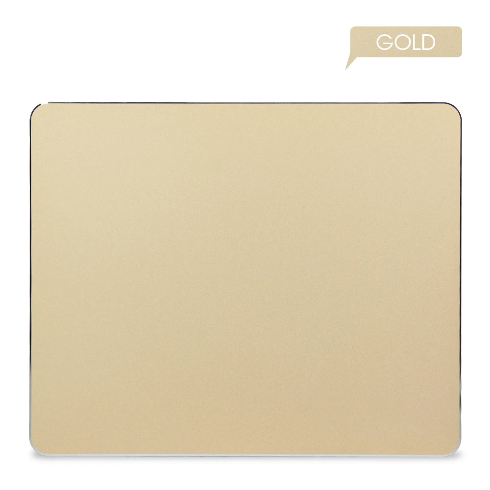 Tapis de souris en aluminium et métal, rigide, lisse et fin, double face, imperméable, pour ordinateur, bureau et maison. Tapis de souris pour gamer, idéal pour les jeux vidéo et la maison.