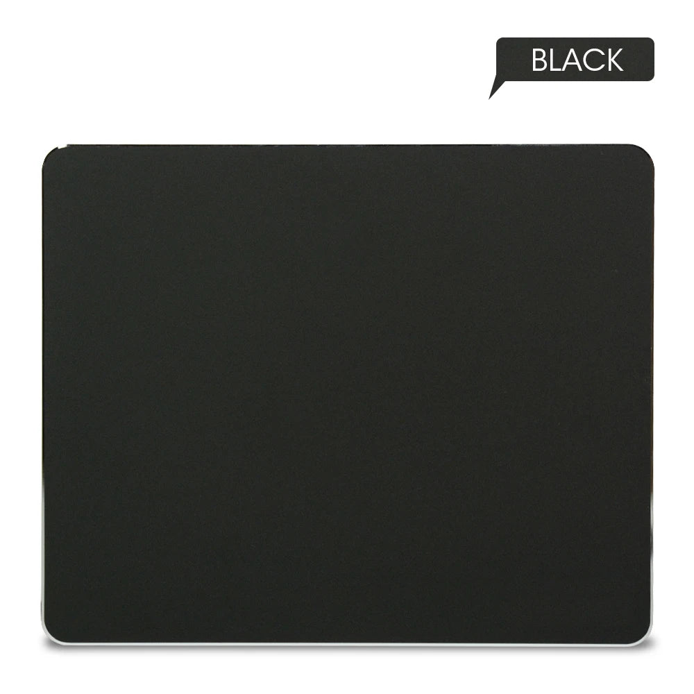 Tapis de souris en aluminium et métal, rigide, lisse et fin, double face, imperméable, pour ordinateur, bureau et maison. Tapis de souris pour gamer, idéal pour les jeux vidéo et la maison.