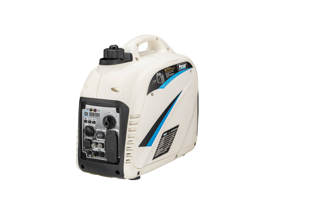 Générateur onduleur portable à essence Pulsar 2 300 W/1 800 W, à démarrage manuel, ultra silencieux, avec système d'arrêt avancé du CO