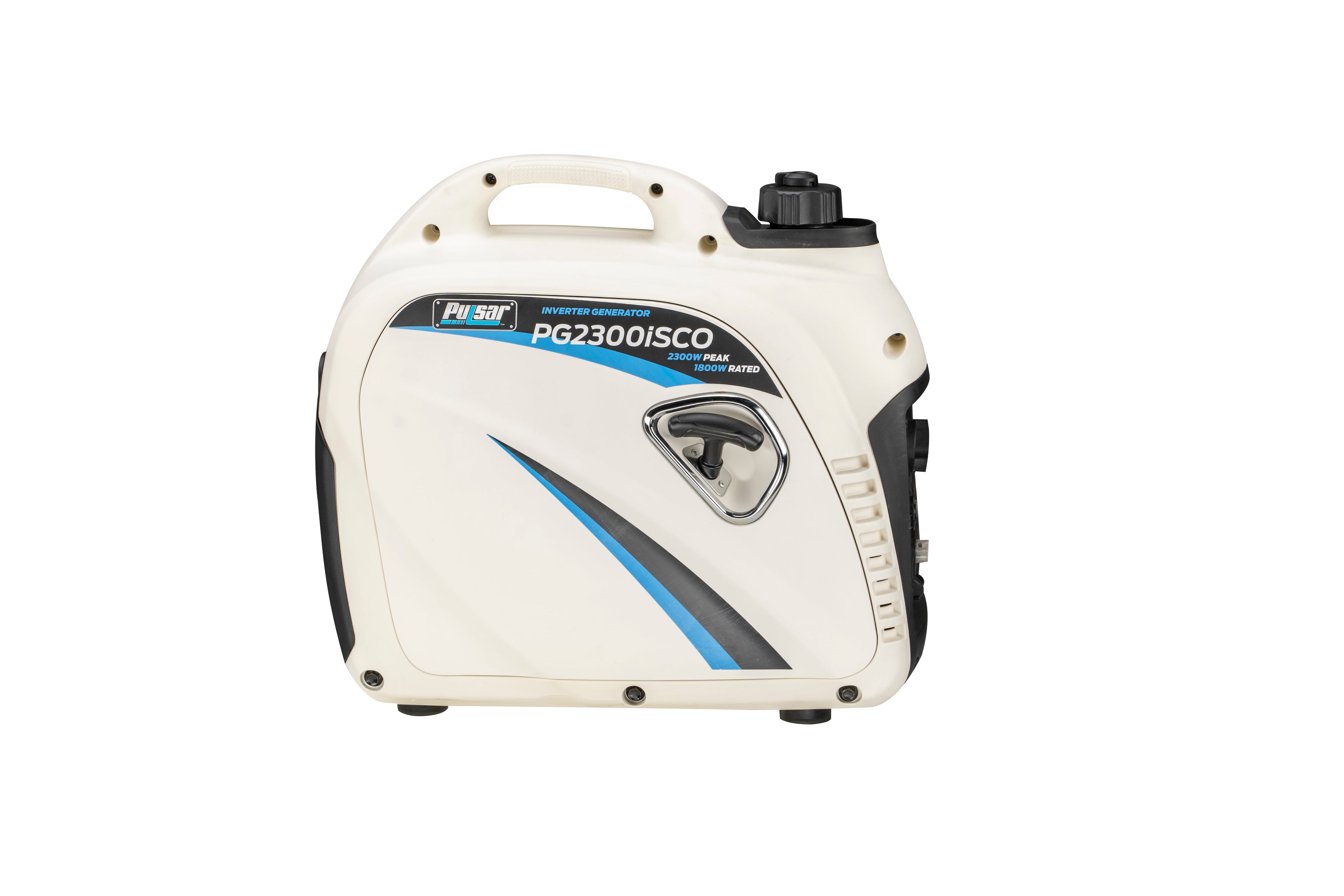 Générateur onduleur portable à essence Pulsar 2 300 W/1 800 W, à démarrage manuel, ultra silencieux, avec système d'arrêt avancé du CO