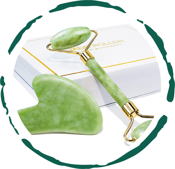 Coffret cadeau rouleau de jade et Gua Sha