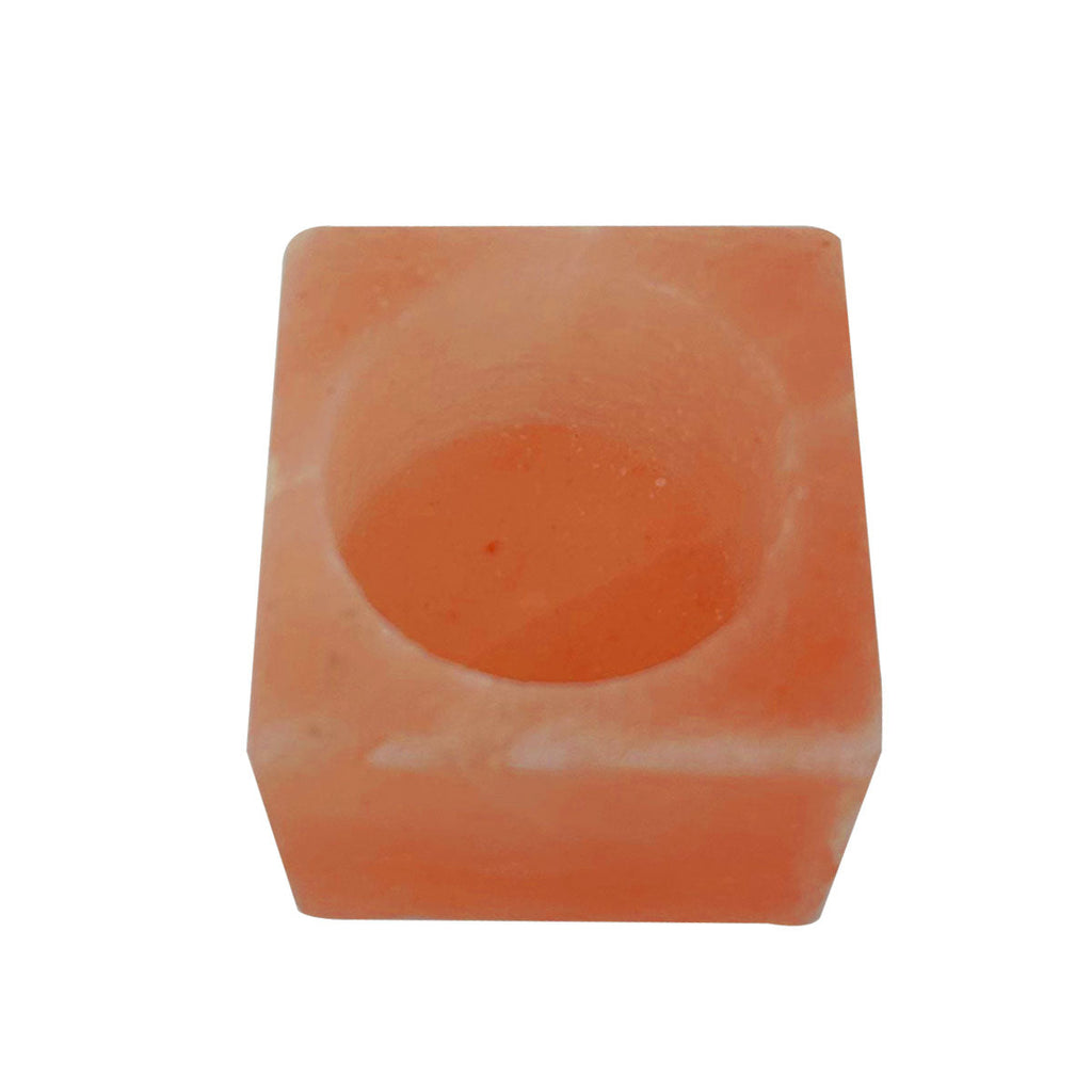 Porte-bougie chauffe-plat en sel rose de l'Himalaya par Pride of India – Bougeoir en sel – Objet de décoration – Idéal pour créer une ambiance apaisante – Parfait pour la maison et le spa – Forme naturelle