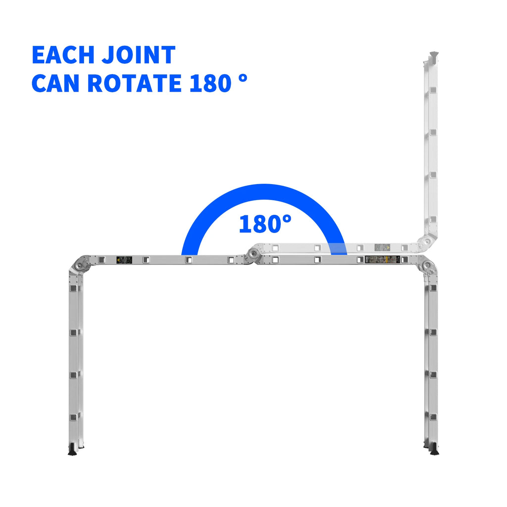 Échelle de grenier télescopique DayPlus, escabeau pliable et extensible en aluminium, portable, conforme à la norme EN131, capacité de 150 kg / 330 lb