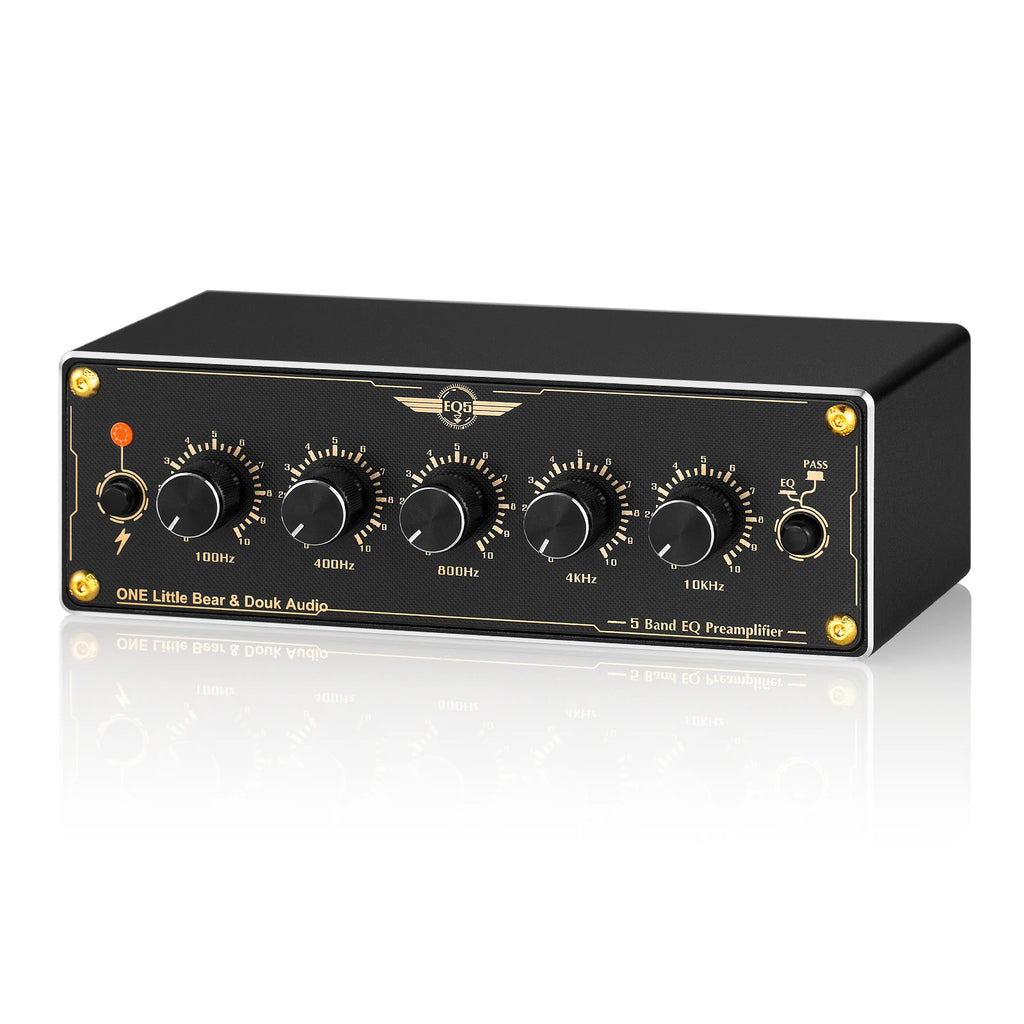 Préamplificateur audio stéréo Nobsound EQ5 2.0 canaux, micro-égaliseur analogique 5 bandes, processeur audio pour la maison ou la voiture