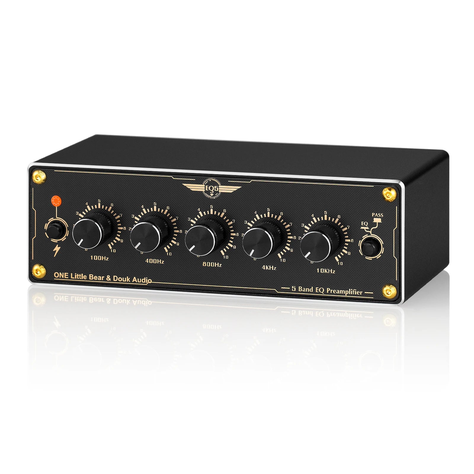 Préamplificateur audio stéréo Nobsound EQ5 2.0 canaux, micro-égaliseur analogique 5 bandes, processeur audio pour la maison ou la voiture