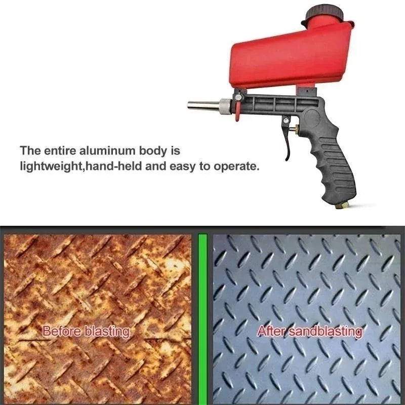 Sableuse portative, pistolet de sablage pneumatique pour enlever la peinture, les taches et la rouille