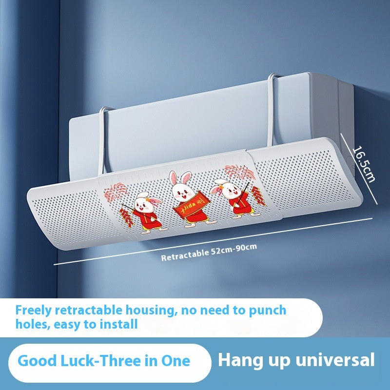 Pare-vent pour climatiseur anti-vent direct, fixation murale universelle, rideau d'air sans installation