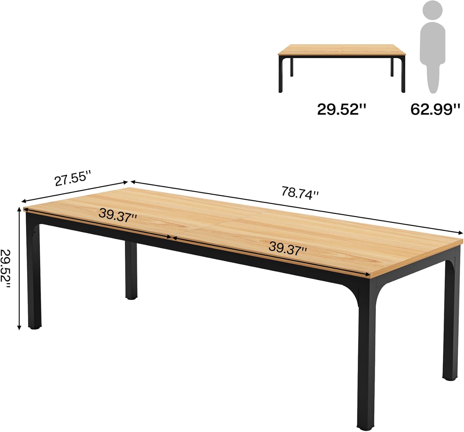 Bureau de direction rectangulaire