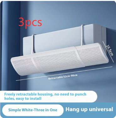 Pare-vent pour climatiseur anti-vent direct, fixation murale universelle, rideau d'air sans installation