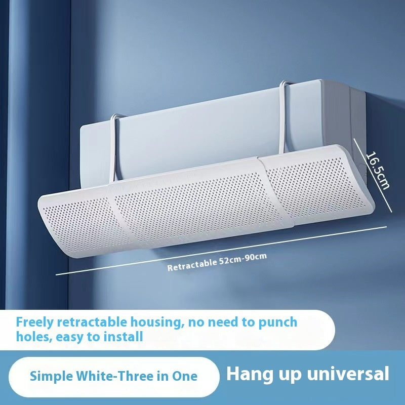 Pare-vent pour climatiseur anti-vent direct, fixation murale universelle, rideau d'air sans installation