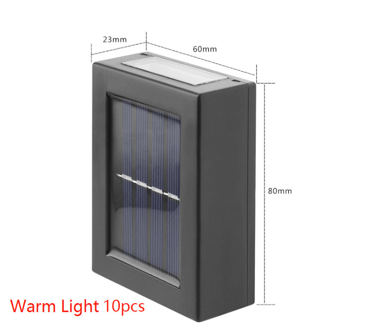 Lampe murale décorative d'extérieur pour jardin, veilleuse solaire