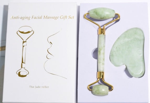 Coffret cadeau rouleau de jade et Gua Sha
