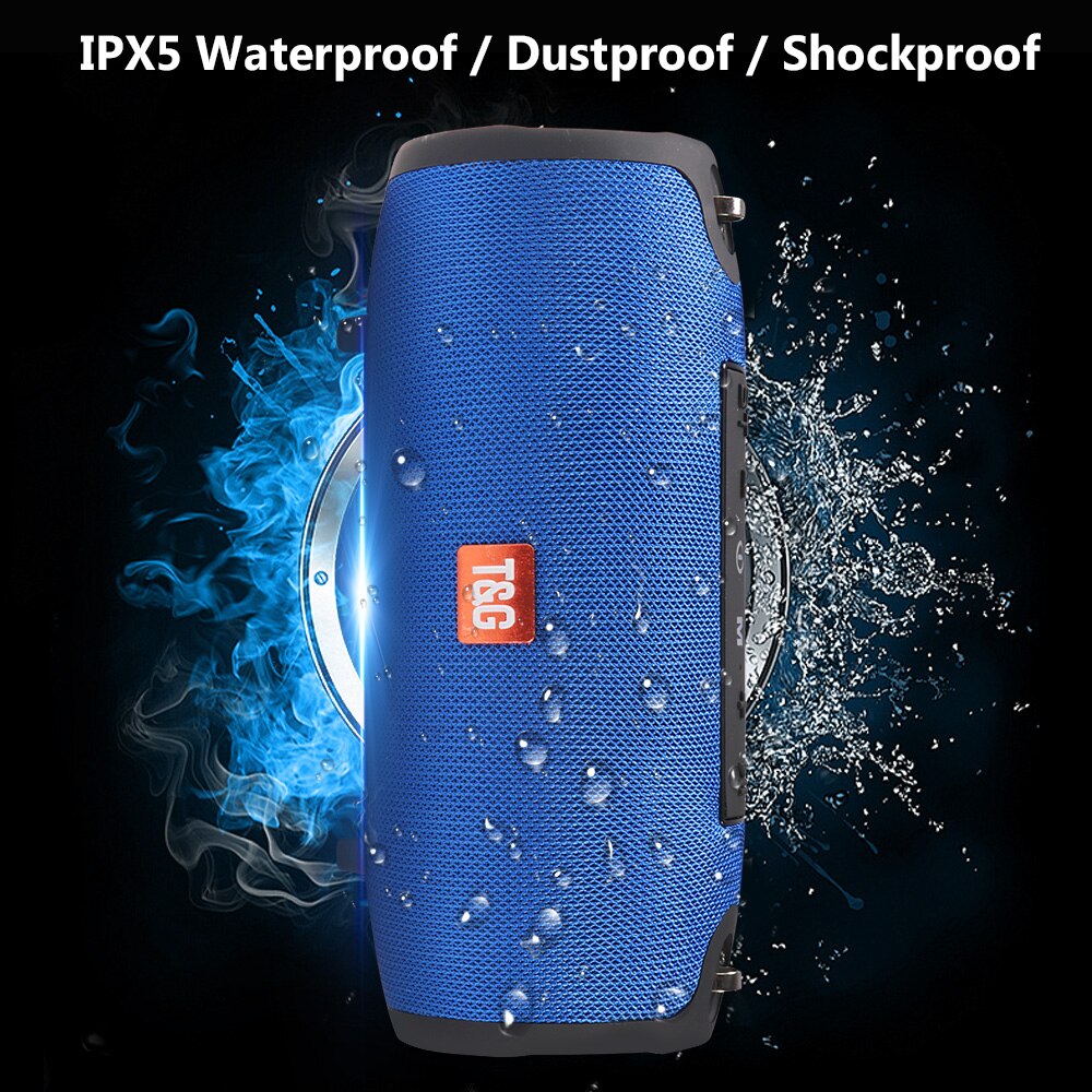 Grande enceinte Bluetooth portable sans fil et étanche avec dragonne