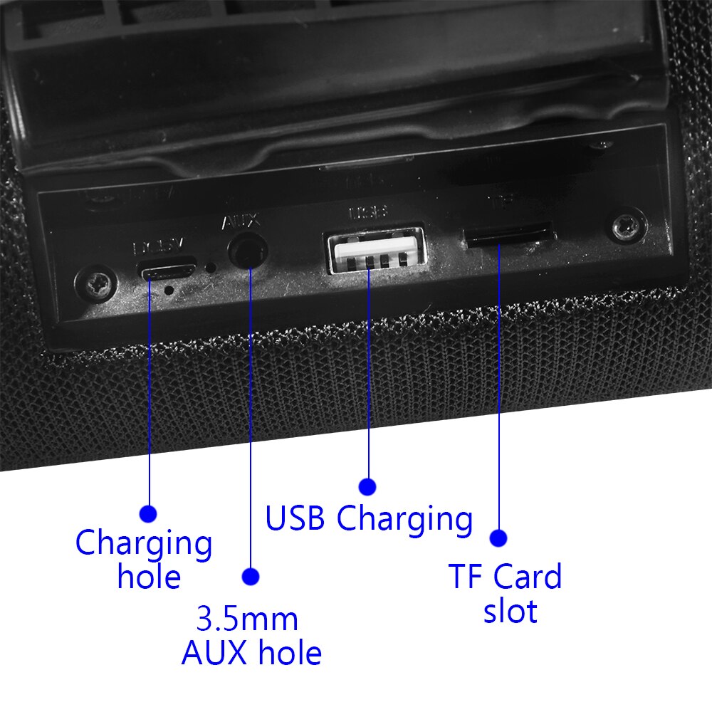 Grande enceinte Bluetooth portable sans fil et étanche avec dragonne