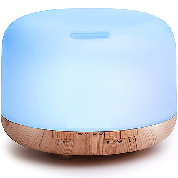Diffuseur d'huiles essentielles à changement de couleur avec télécommande
